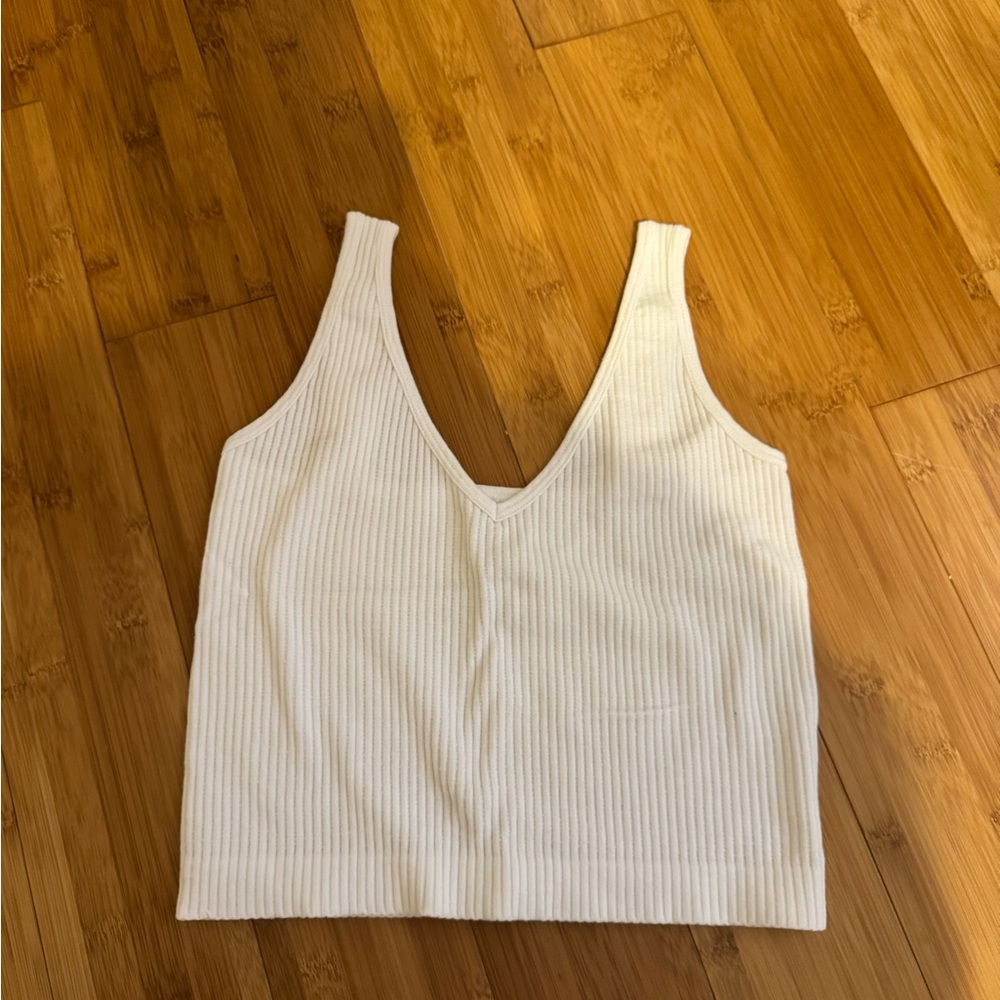 Free people white cropped tank